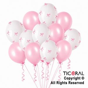 SET DE GLOBOS LATEX MO�O ROSA Y BLANCO x 33 UNIDADES